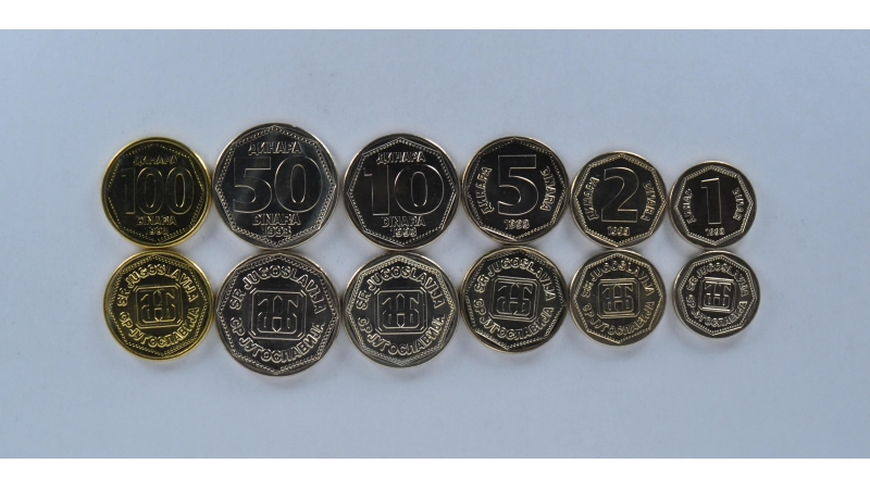 Jugoslavija 6 monetų rinkinys