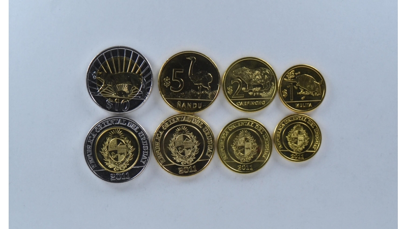 Urugvajus 4 monetų rinkinys