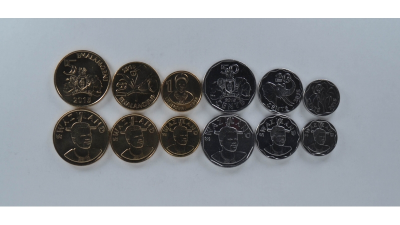 Svazilendas 6 monetu rinkinys 2015