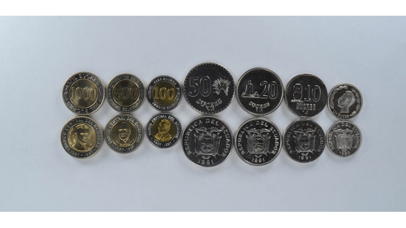 Ekvadoras 7 monetų rinkinys