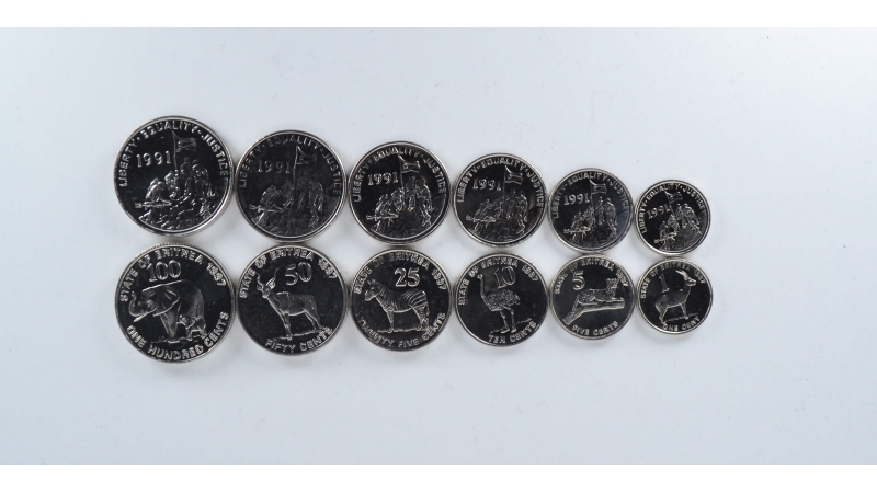 Eritrėja 6 monetų rinkinys