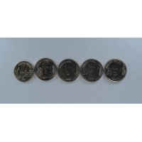 Serbija 5 proginių monetų komplektas