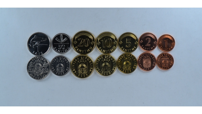 Latvia 7 coin set