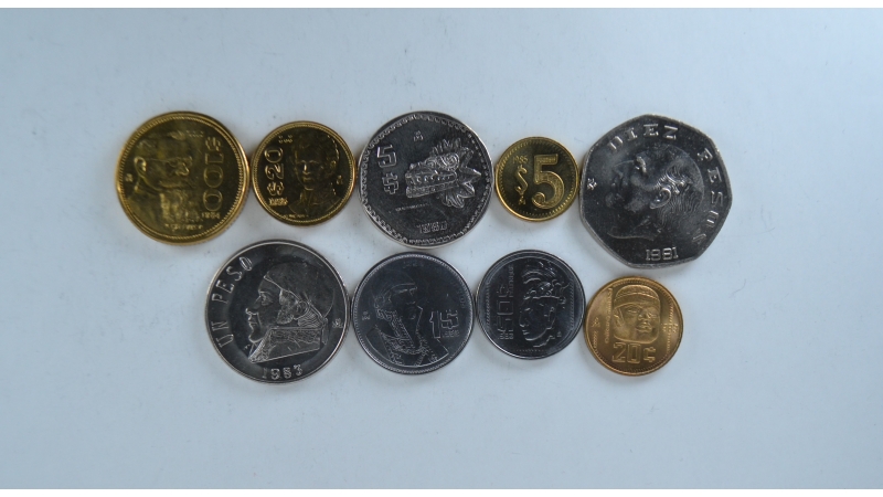 Meksika 9 monetų rinkinys
