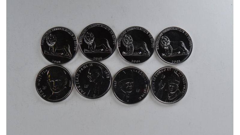 Congo 4 coin set John Paul II