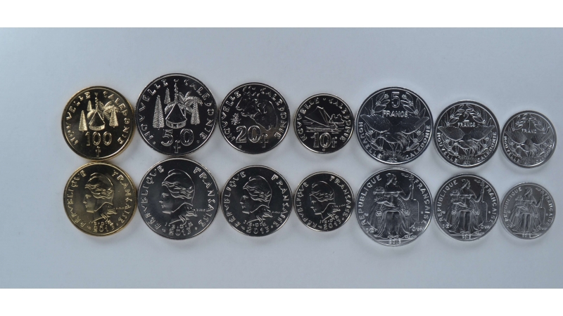 New Caledonia 7 coin set