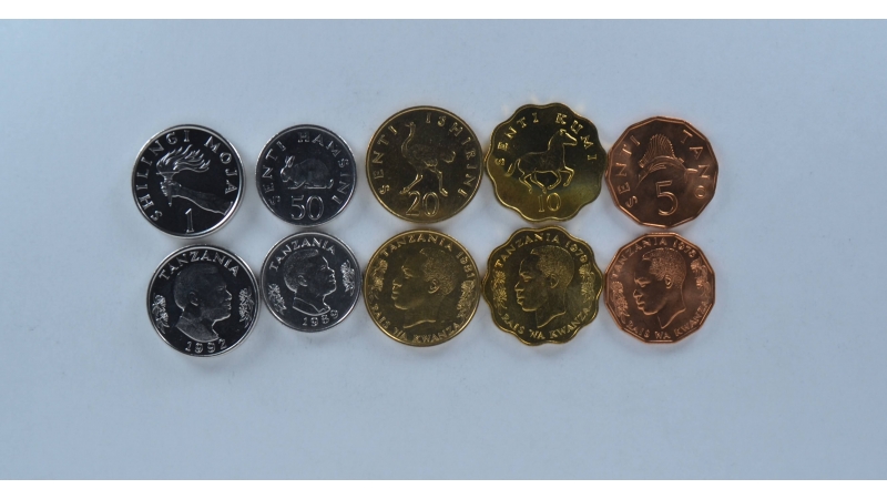 Tanzania 5 coin set