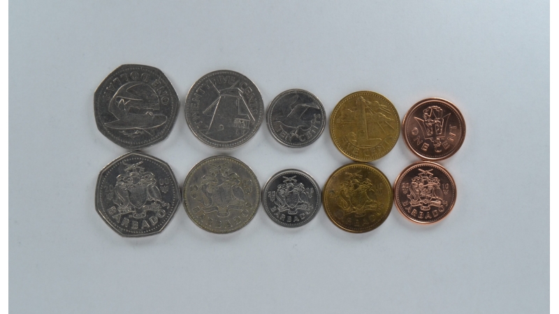Barbados 5 coin set