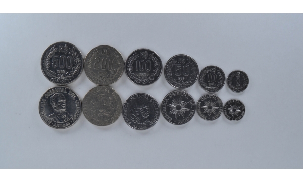 Urugvajus 6 monetų rinkinys