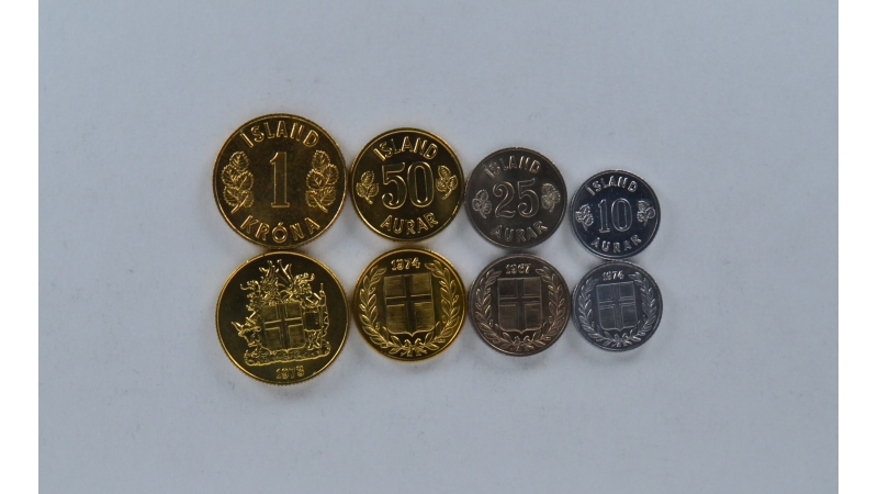 Islandija 4 monetų rinkinys