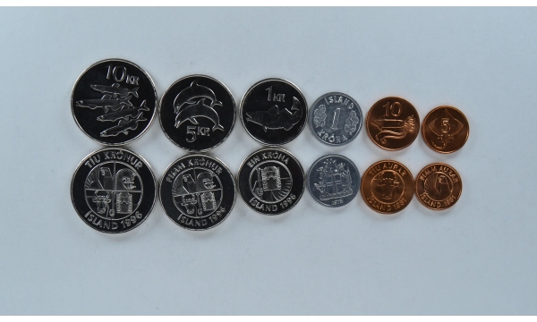 Islandija 6 monetų rinkinys