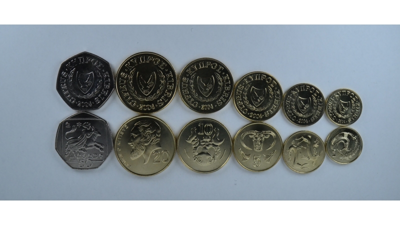 Cyprus 6 coin set pre-euro