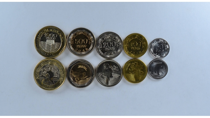 Kolumbija 5 coin set